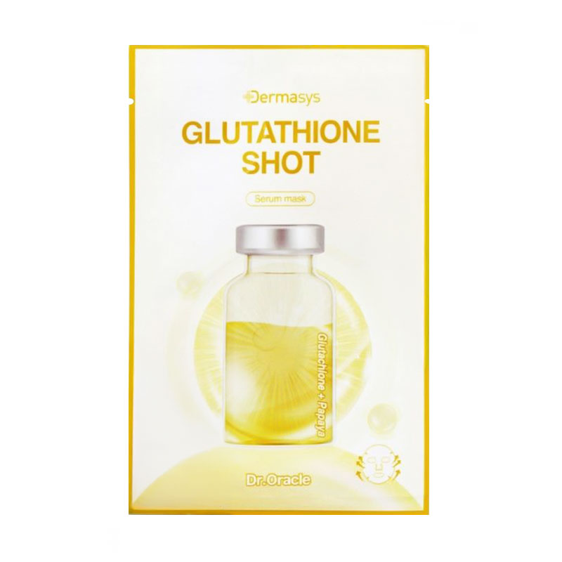 Тканинна освітлювальна маска для обличчя Dr. Oracle Glutathione Shot Serum Mask, 22 мл
